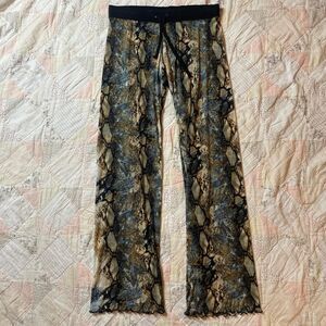 expect unexpected vtg y2k semi sheer fairy grunge boho snakeskin pants medium
